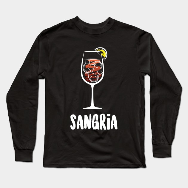 Sangria Cocktail Drink Long Sleeve T-Shirt by Suniquin